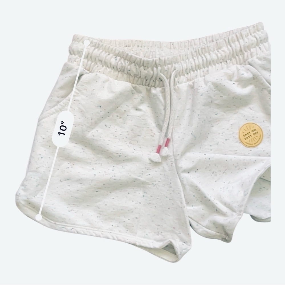 Cat & Jack casual white speckled confetti Girls shorts L (10-12) elastic waist - Picture 11 of 14